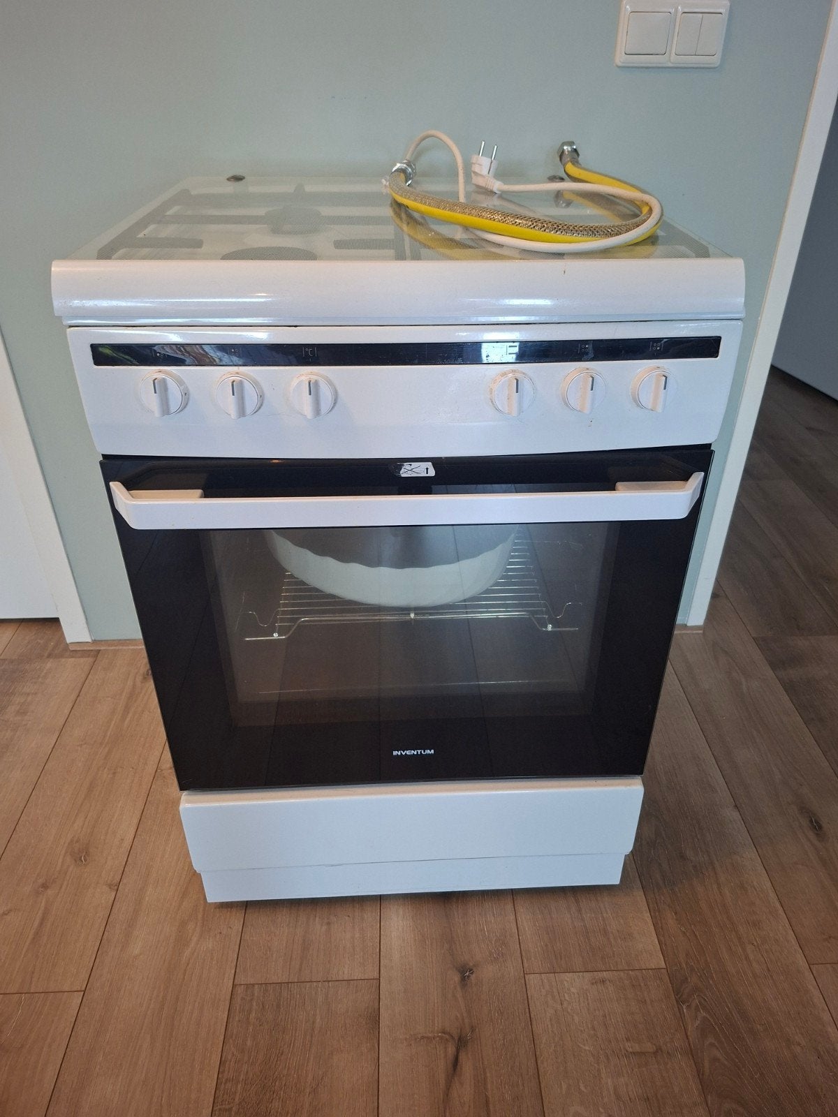 Inventum Vrijstaand Gasfornuis met Oven, Ophalen, Gebruikt, Hete lucht, 60 cm of meer