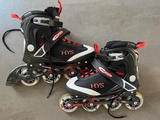 Hy Sports, skeelers zwart met rood mt 40 gebruikt en netjes, Overige merken, Gebruikt, Dames, Ophalen of Verzenden