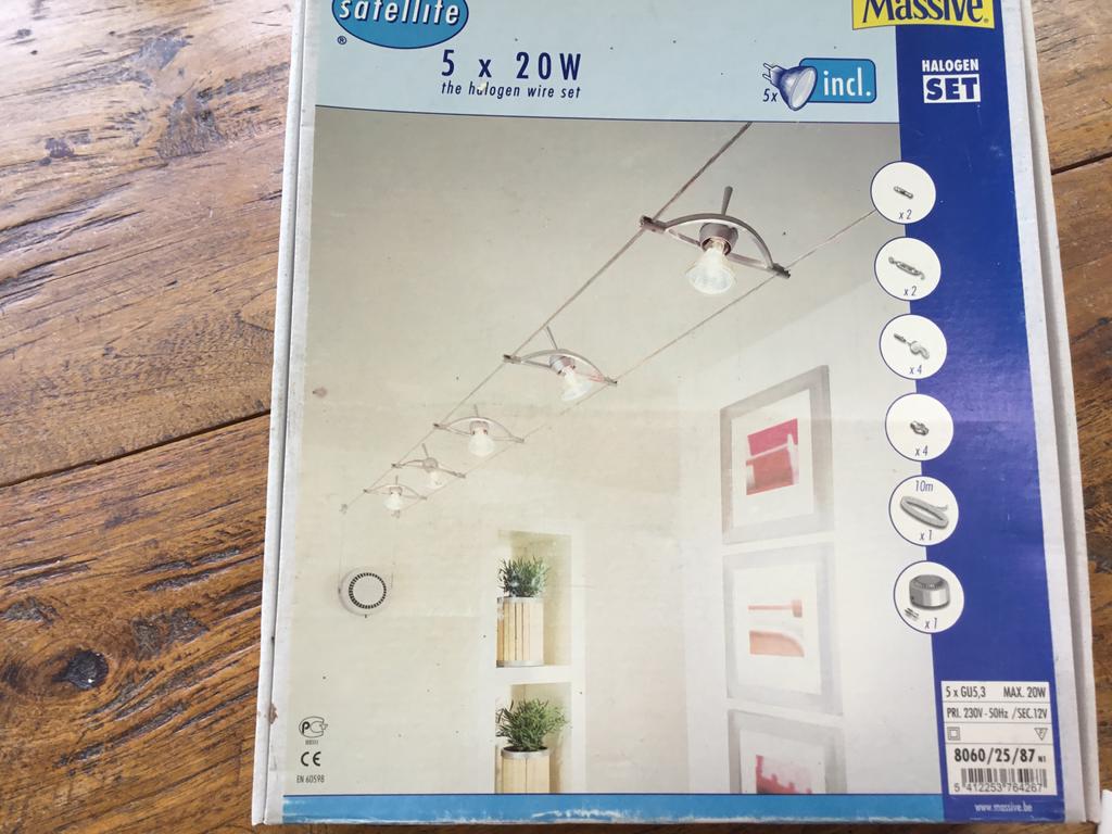 Massive 5x20W Halogeen Draad Verlichtingsset - Nieuw, Ophalen of Verzenden, Nieuw, Metaal