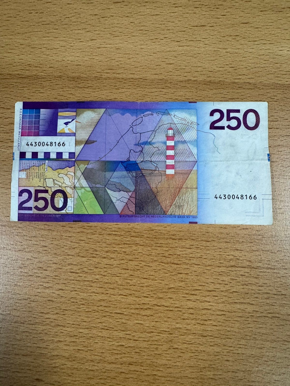 250 gulde, Postzegels en Munten, Bankbiljetten | Nederland, Ophalen of Verzenden, Euro's