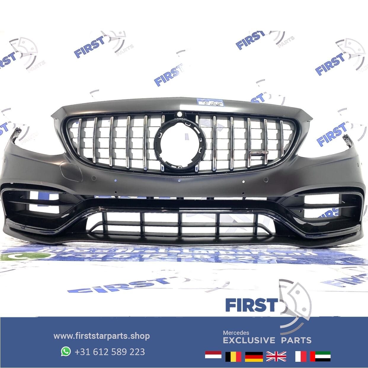 W205 C205 A205 FACELIFT C63 AMG VOORBUMPER COMPLEET +GT GRIL, Gebruikt, -, Voor, Ophalen of Verzenden