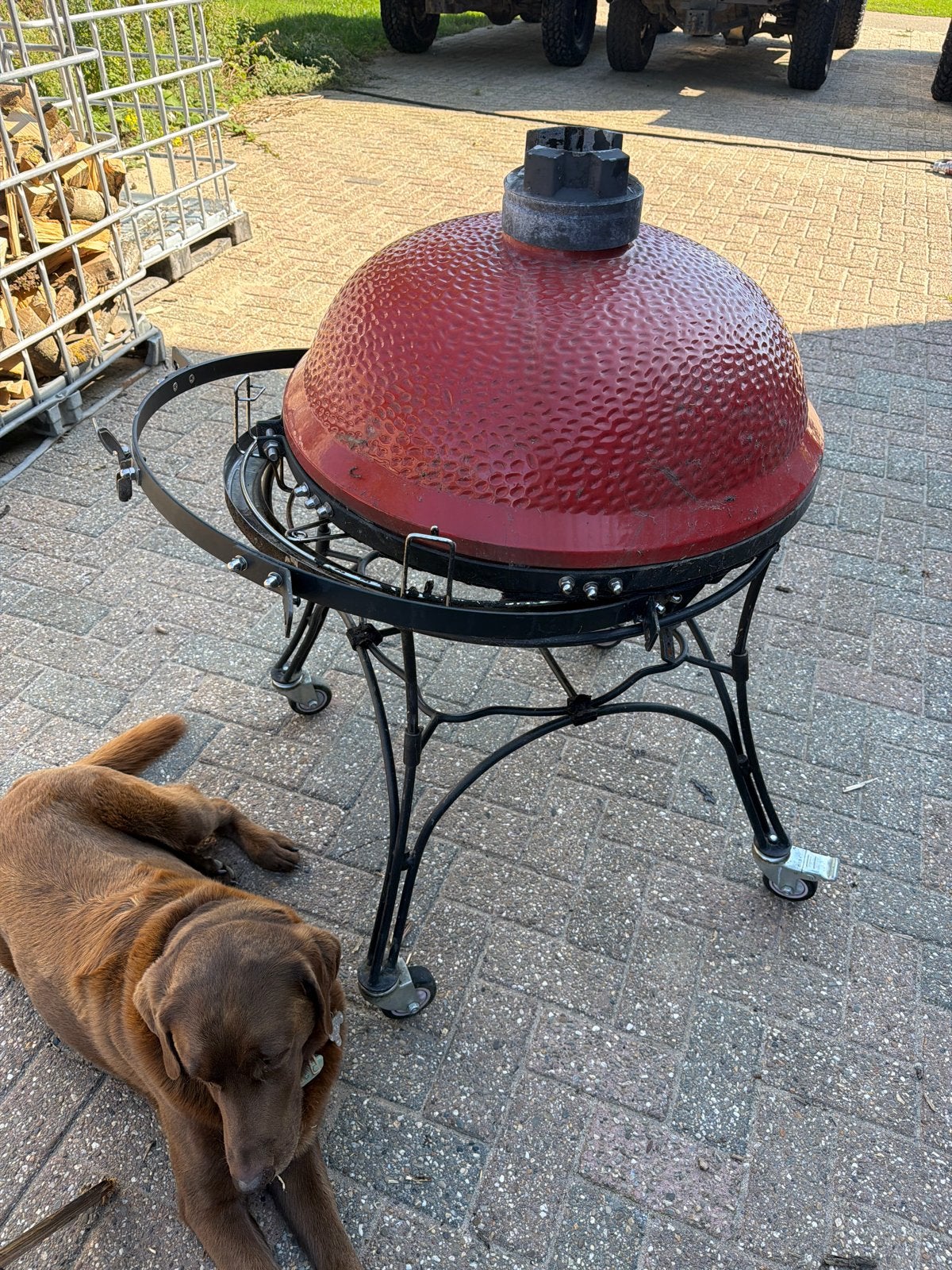 Kamado Joe Classic BIG Joe deksel en onderstel, Ophalen, Gebruikt