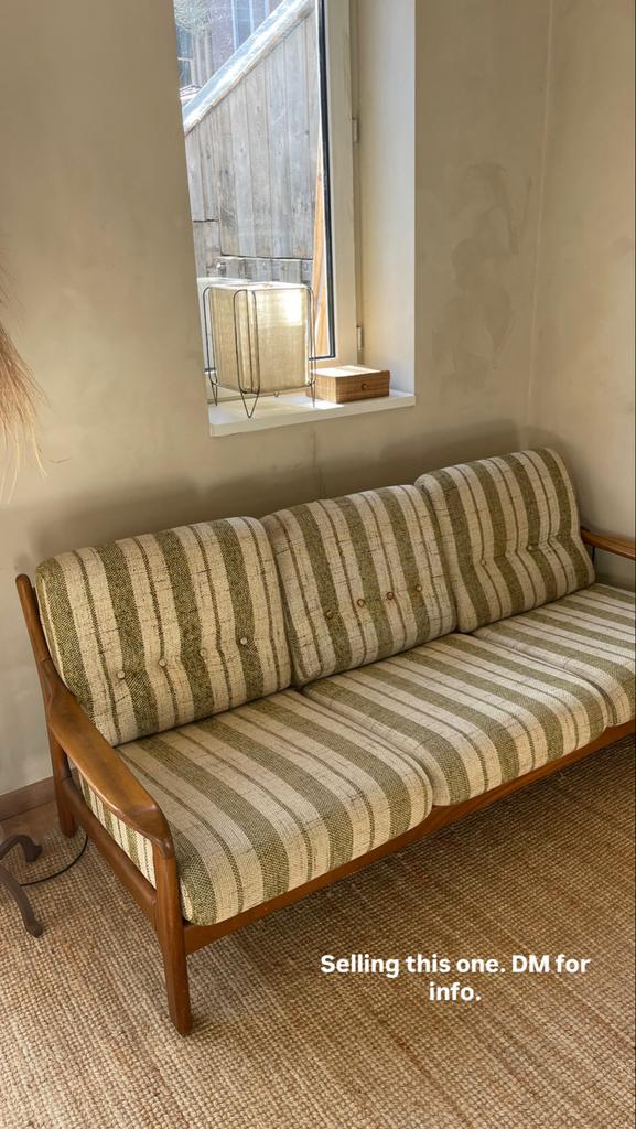 Niels Bach Design Bank - Vintage Deens Design, Huis en Inrichting, Banken | Bankstellen, Ophalen, Gebruikt, Driepersoons, 75 tot 100 cm