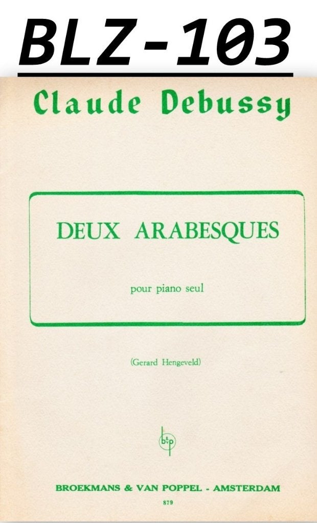 BLZ103 Bladmuziek Deux Arabesques voor piano, Gebruikt, Klassiek, Ophalen of Verzenden, Artiest of Componist