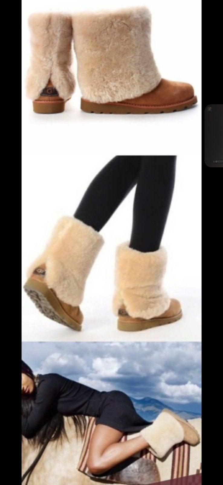 Nieuwe zeldzame Maylin 3220 Ugg Uggs laarzen met bont mt 40, Bruin, Lage of Enkellaarzen, Nieuw, Ophalen of Verzenden