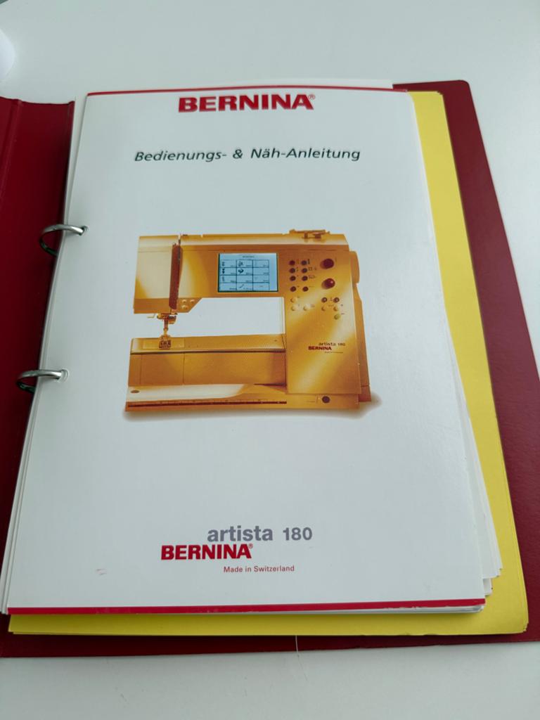 Bernina Artista 180 Handleiding (Duitstalig), Ophalen of Verzenden, Gebruikt, Toebehoren, Bernina