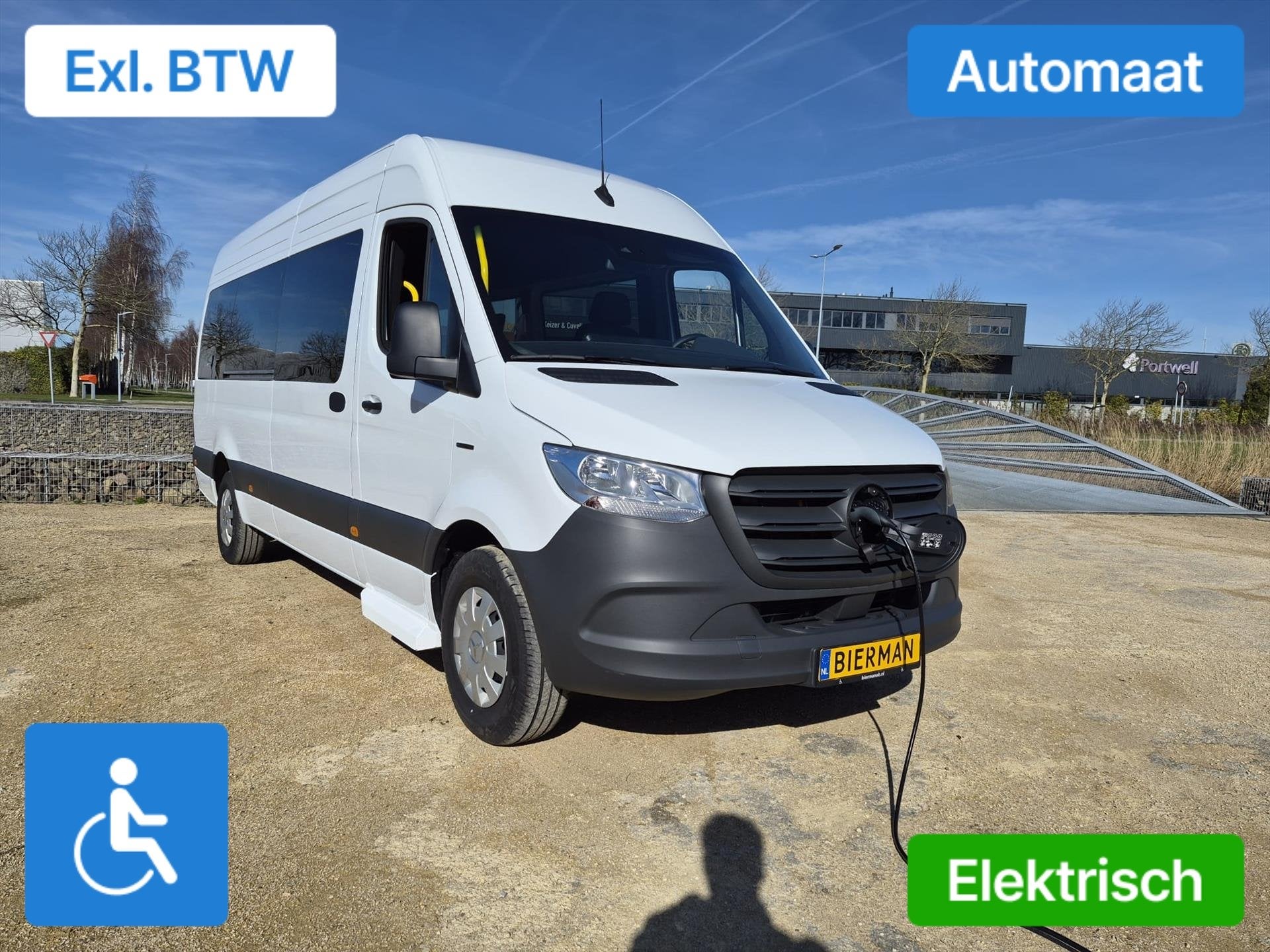 Mercedes eSprinter L3H2 Elektrische Rolstoelbus Groepsvervoe, Automaat, Stof, Gebruikt, Overige carrosserieën
