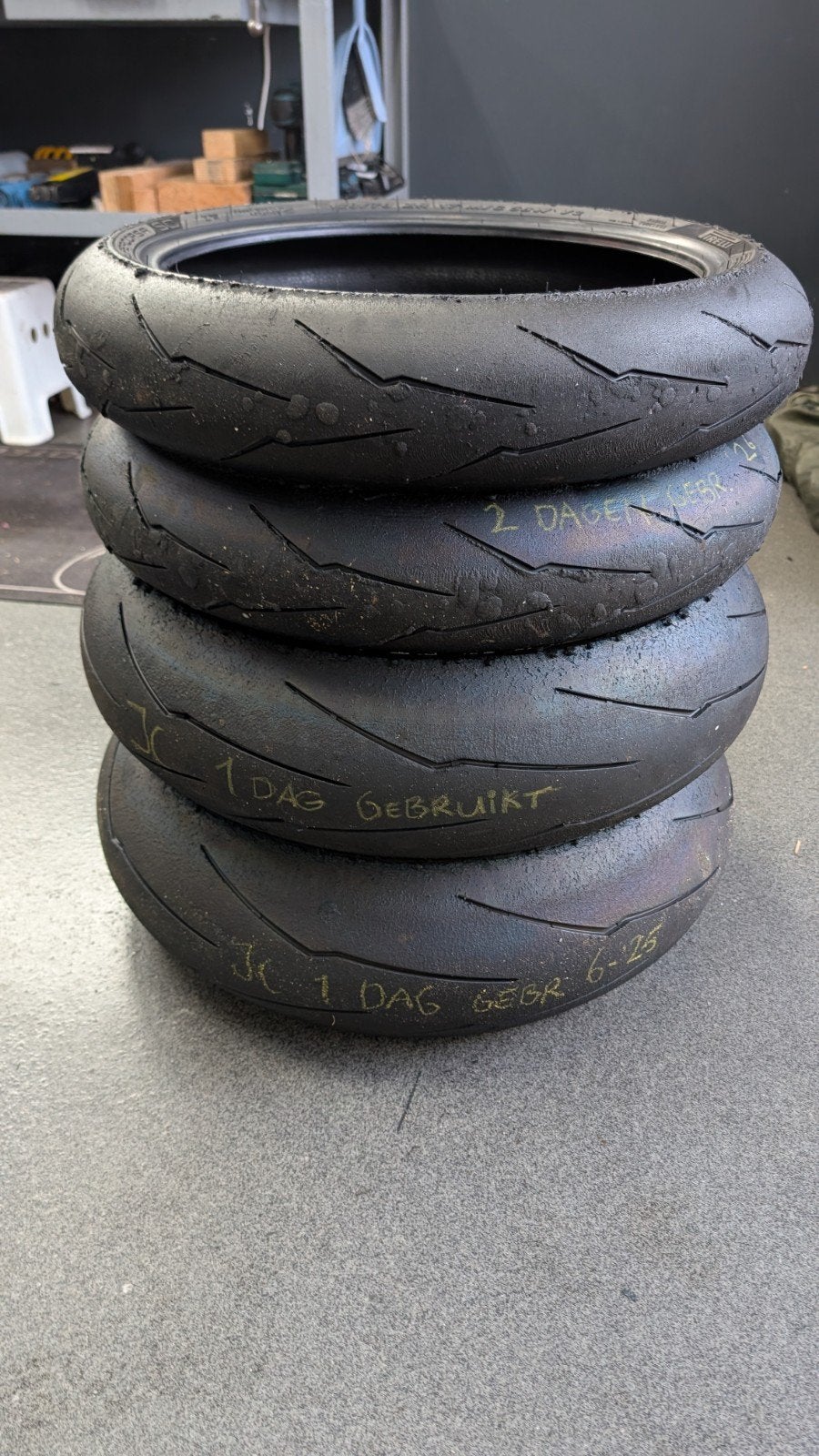 Diverse Pirelli Supercorsa banden (gebruikt), Motoren, Ophalen, Gebruikt