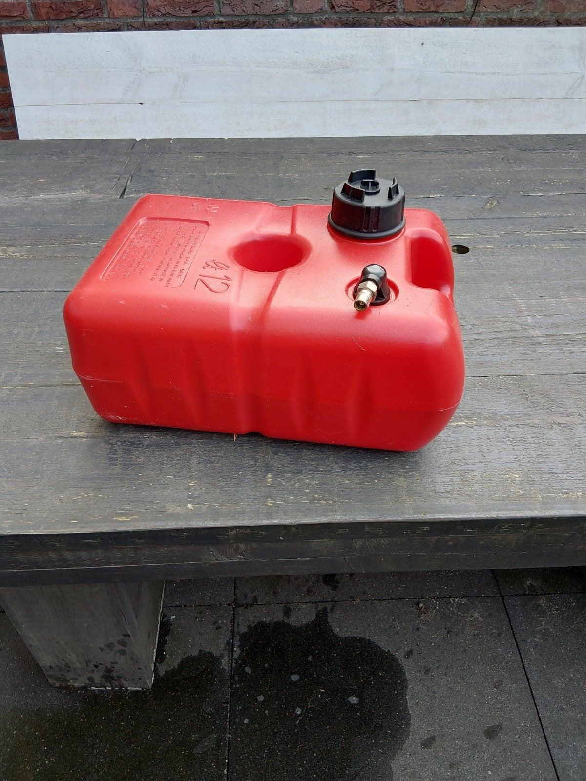 Rode 12 Liter Brandstoftank voor Buitenboordmotor, Ophalen, Gebruikt, Motor en Techniek