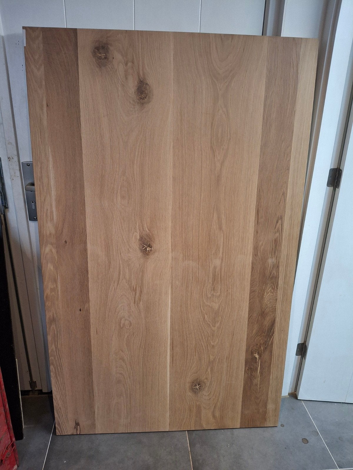 Massief Eiken Tafelblad – Zeer Netjes Afgewerkt – 160x100x3,, Doe-het-zelf en Verbouw, Platen en Panelen, Ophalen of Verzenden