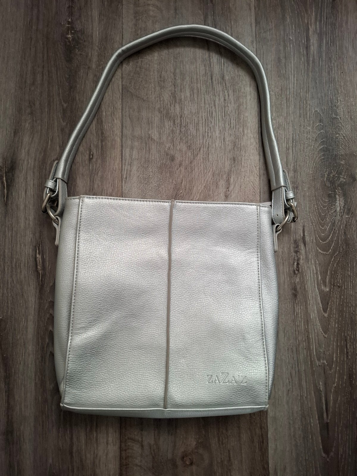 ZaZa'Z zilverkleurige tas., Verzenden, Zo goed als nieuw, Overige kleuren, Handtas