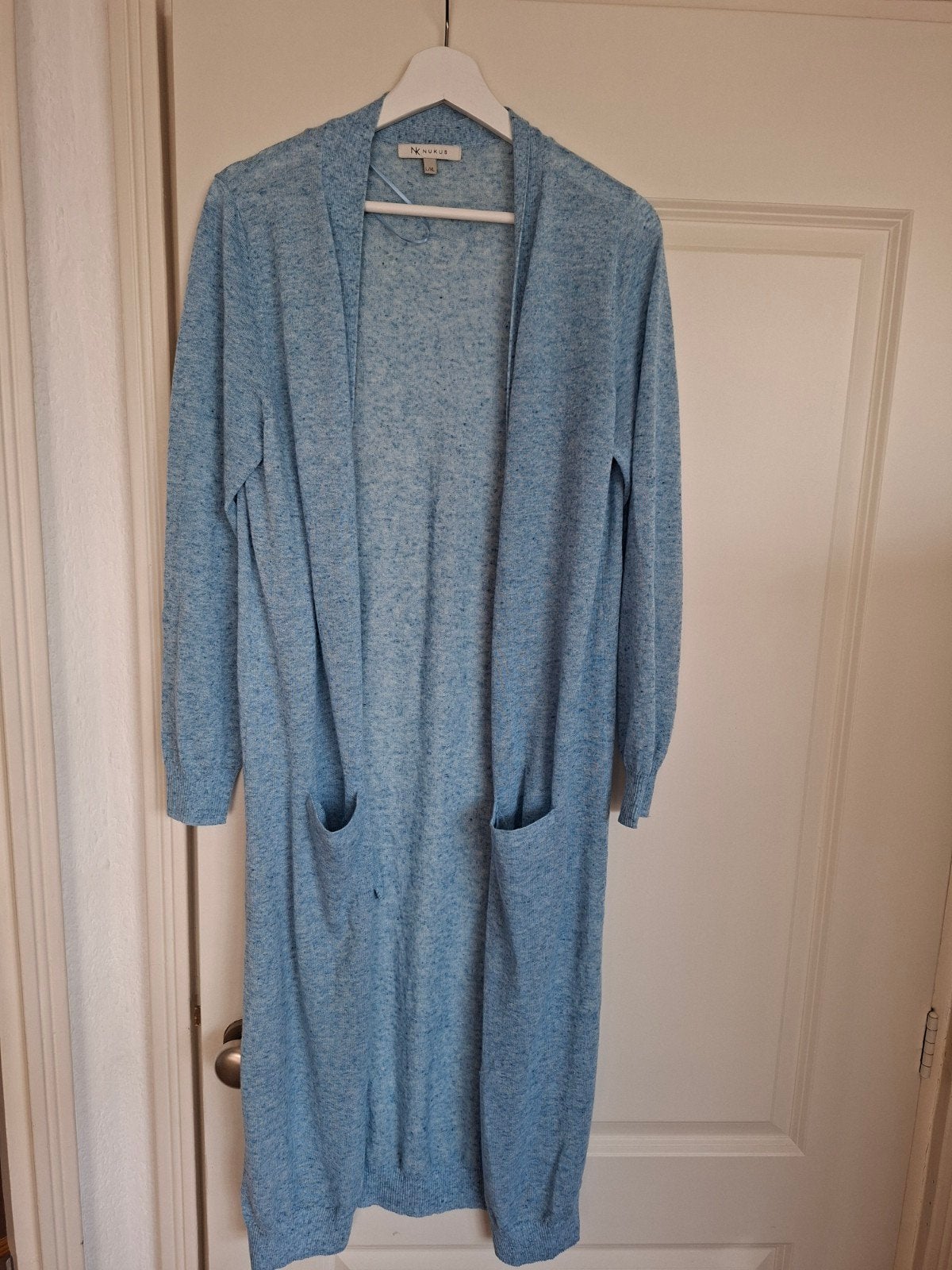 Nukus lang lichtblauw vest maat L/XL, Blauw, Maat 46/48 (XL) of groter, Ophalen of Verzenden, Zo goed als nieuw