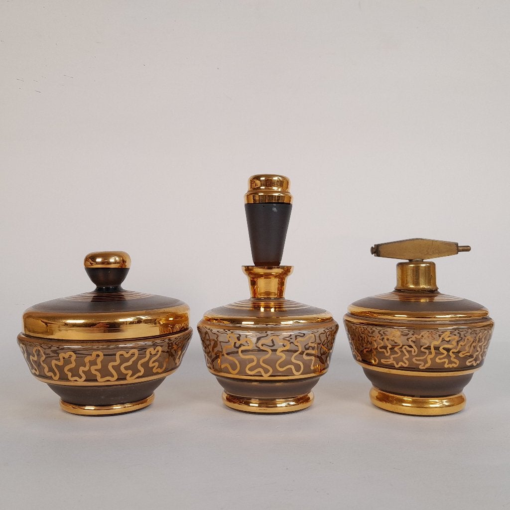 Art Deco kaptafelset / toiletstel / vanity set - Regency, Ophalen of Verzenden