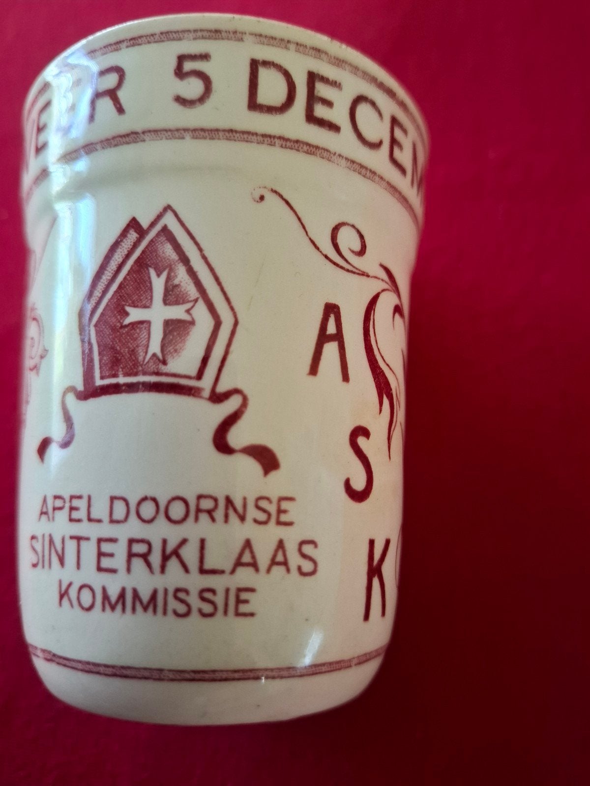 Oude Sinterklaas beker 1951 ASK Apeldoorn petrus regout., Ophalen of Verzenden