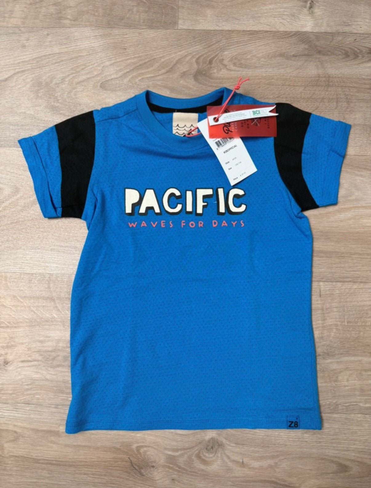 Blauw shirt  Z8 Jetse - pacific - maat 128/134, Ophalen of Verzenden, Nieuw, Jongen, Shirt of Longsleeve