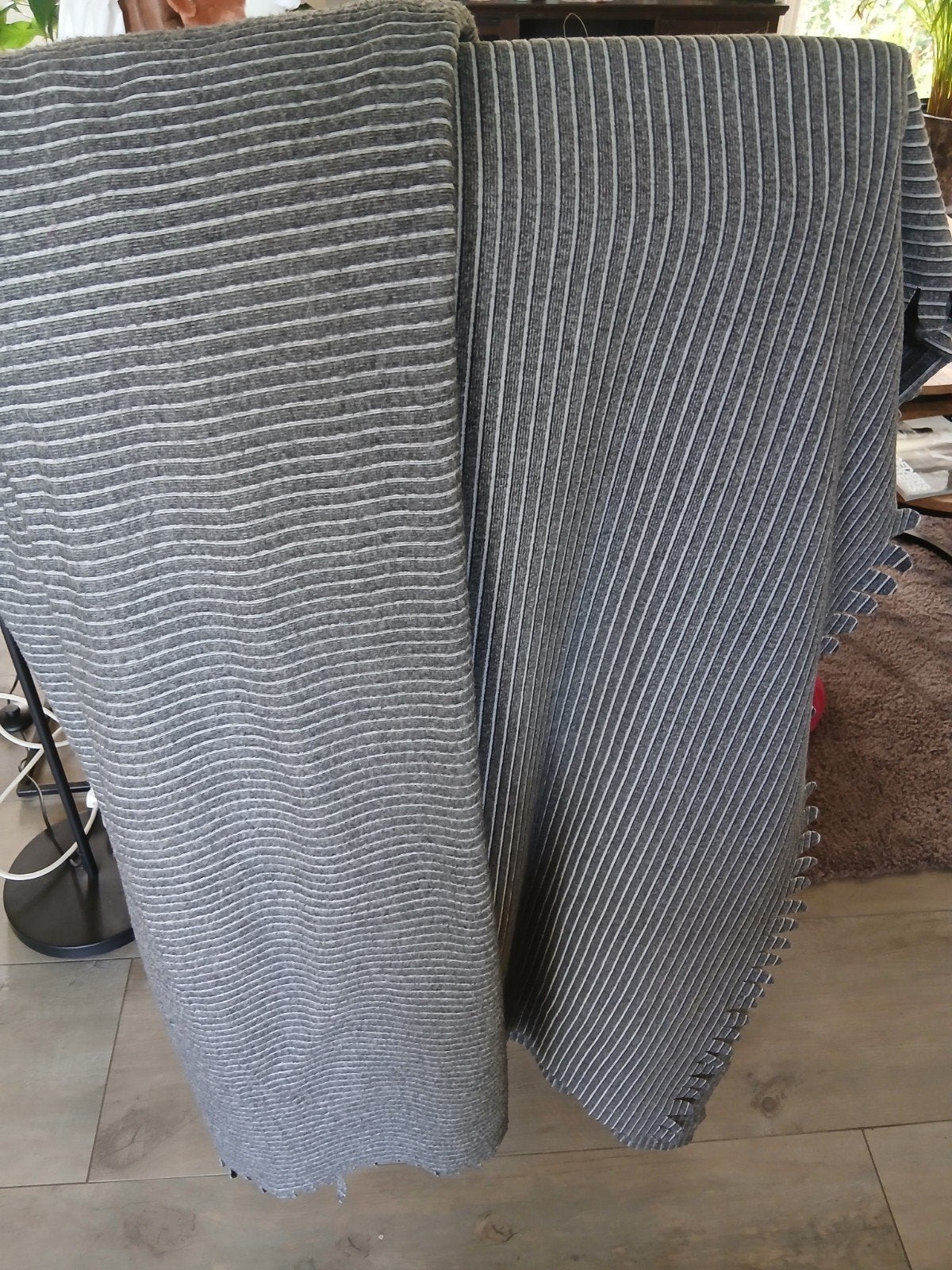 grijs gestreept plaid, Alle, 150 tot 200 cm, Ophalen of Verzenden, Grijs