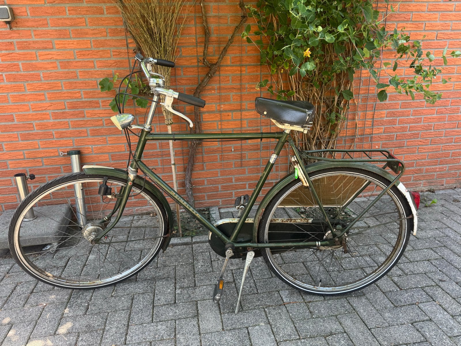 Degelijke Herenfiets - Groen, Gebruikt, Gebruikt, Velgrem, Versnellingen, 57 tot 61 cm