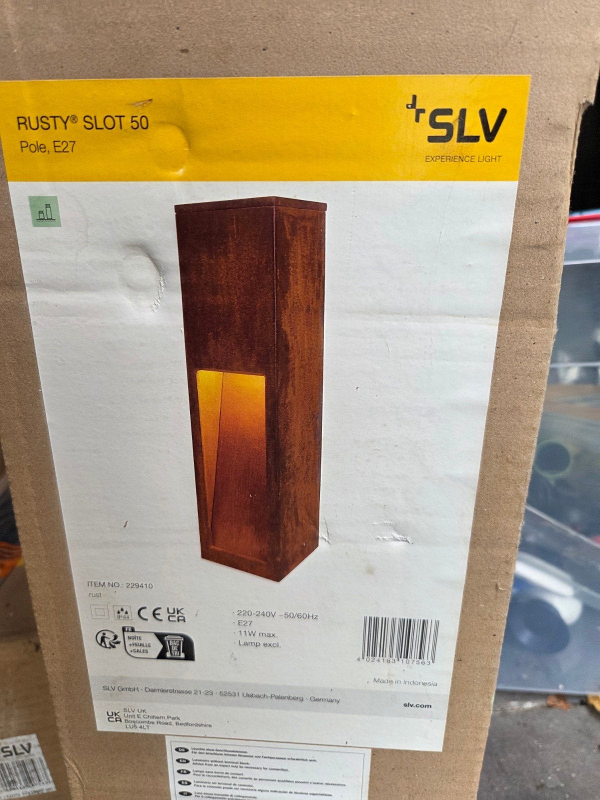 SLV Rusty Slot 50 Buitenlamp - E27 - Roestkleurig, Metaal, Overige merken, Nieuw, Bruin