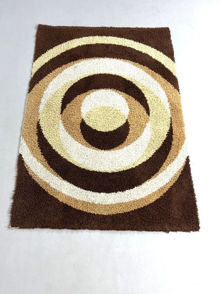 Retro vintage space-age vloerkleed met 3D effect, jaren 70, Ophalen, Huis en Inrichting