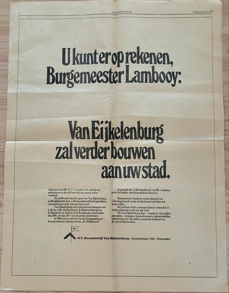 Historie Den Bosch Heetmanplein Wilhelminaplein, Verzenden, 1960 tot 1980, Tijdschrift