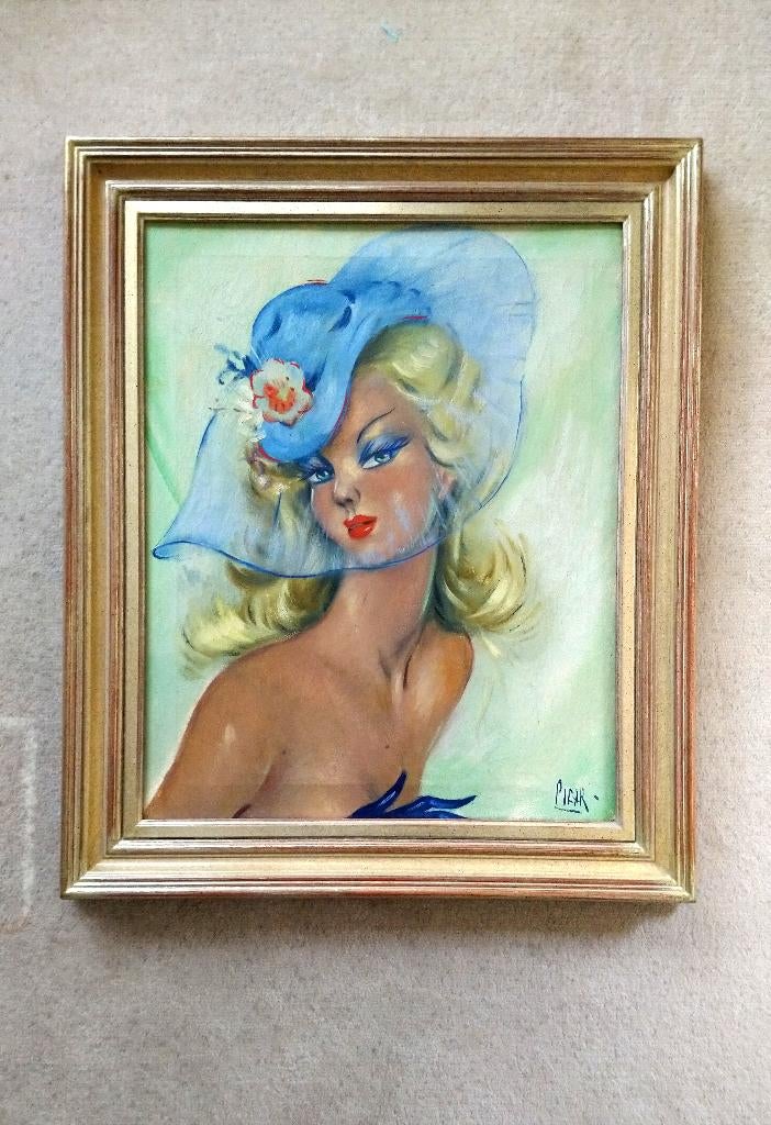 ==c a 1950====femme fatale==gesigneerd==, Ophalen of Verzenden