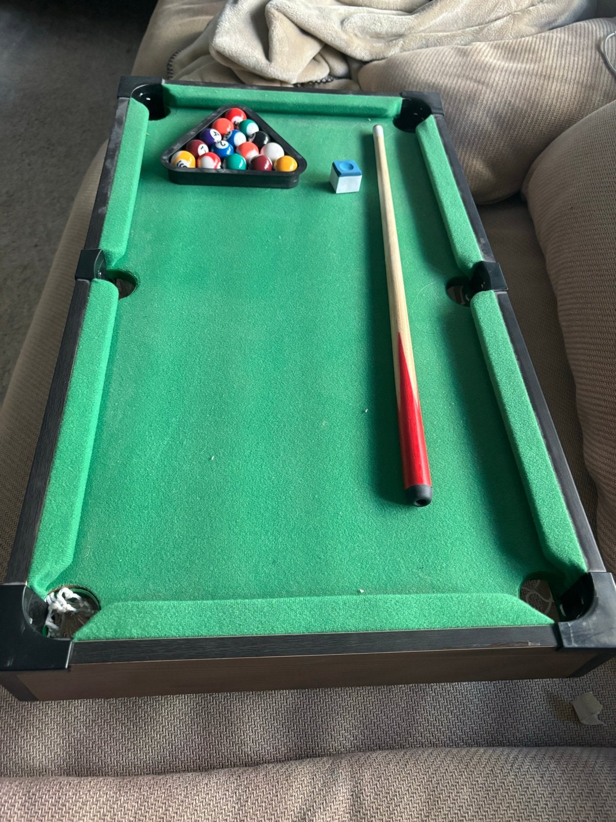 Compact Tafelmodel Pooltafel met Accessoires, Sport en Fitness, Ophalen, Gebruikt, Pooltafel