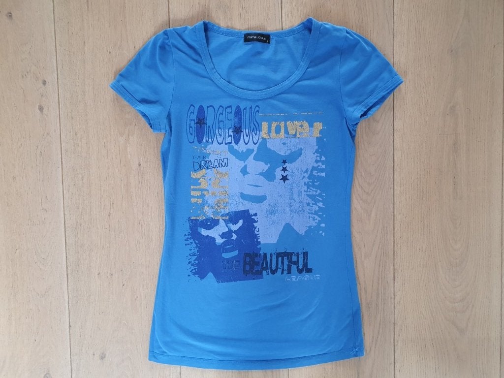 Blauw shirt van Mamalicious maat S, Kleding | Dames, Positiekleding, Blauw, Mamalicious, Maat 36 (S), Gedragen