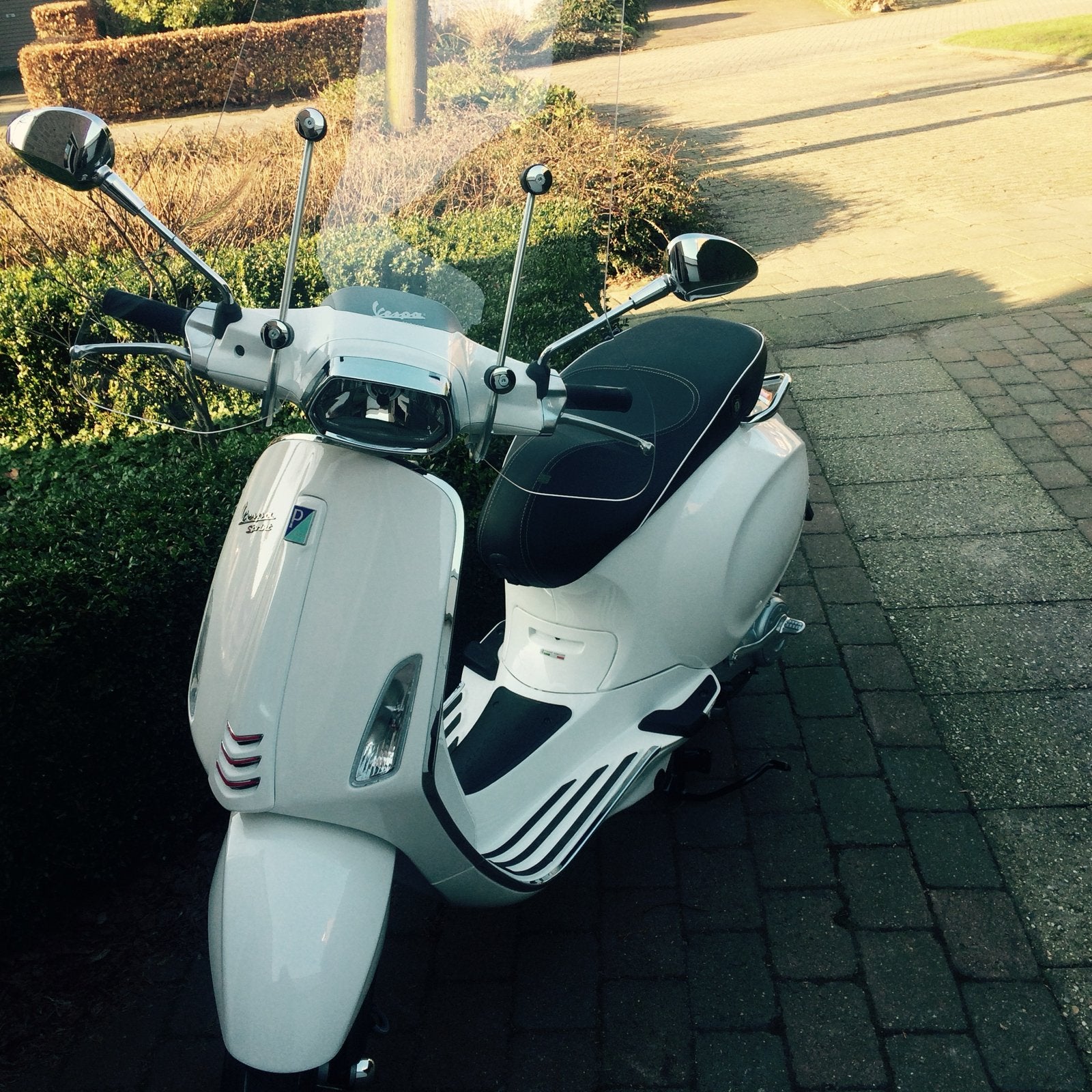 Vespa Sprint 45km/u - Wit met windscherm, Ophalen, Gebruikt, Overige modellen, Maximaal 45 km/u
