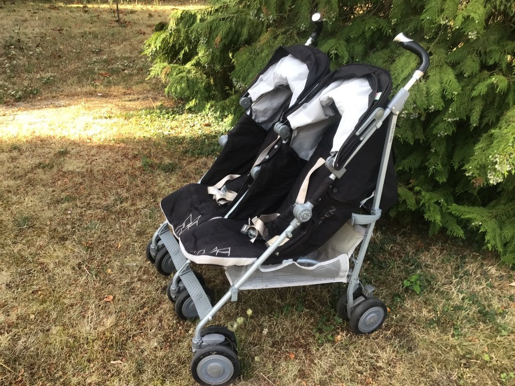 Maclaren buggy voor 2 kinderen, Ophalen, Gebruikt, Maclaren, Regenhoes