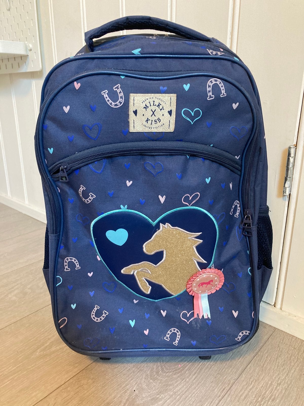 Milky kiss rugzak paarden, Gebruikt, 25 tot 40 cm, Ophalen of Verzenden, Overige merken