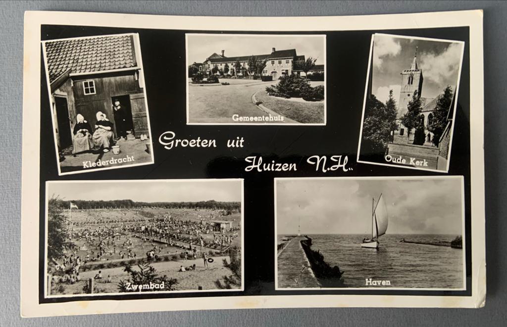 'Groeten uit Huizen N.H.', Verzenden, Voor 1920, Gelopen, Noord-Holland