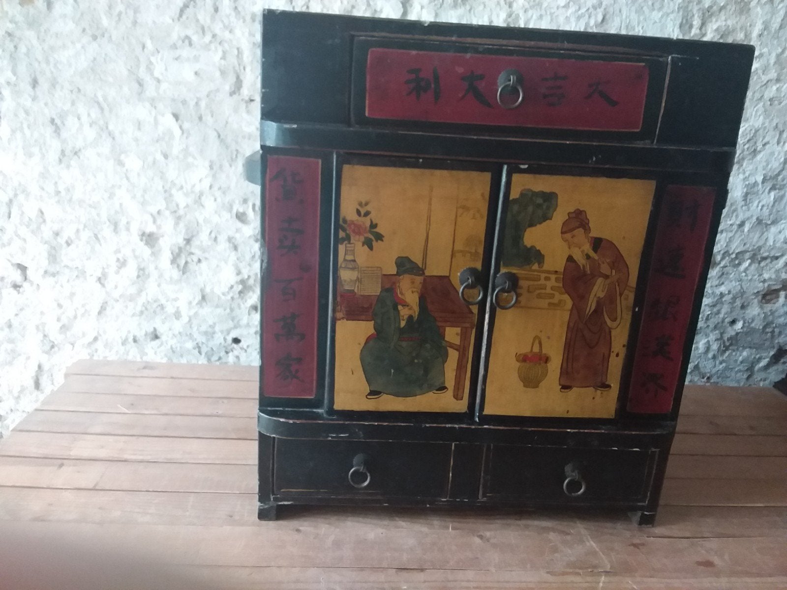 Chinees  miniatuur kastje, Antiek en Kunst, Antiek | Meubels | Kasten, Verzenden