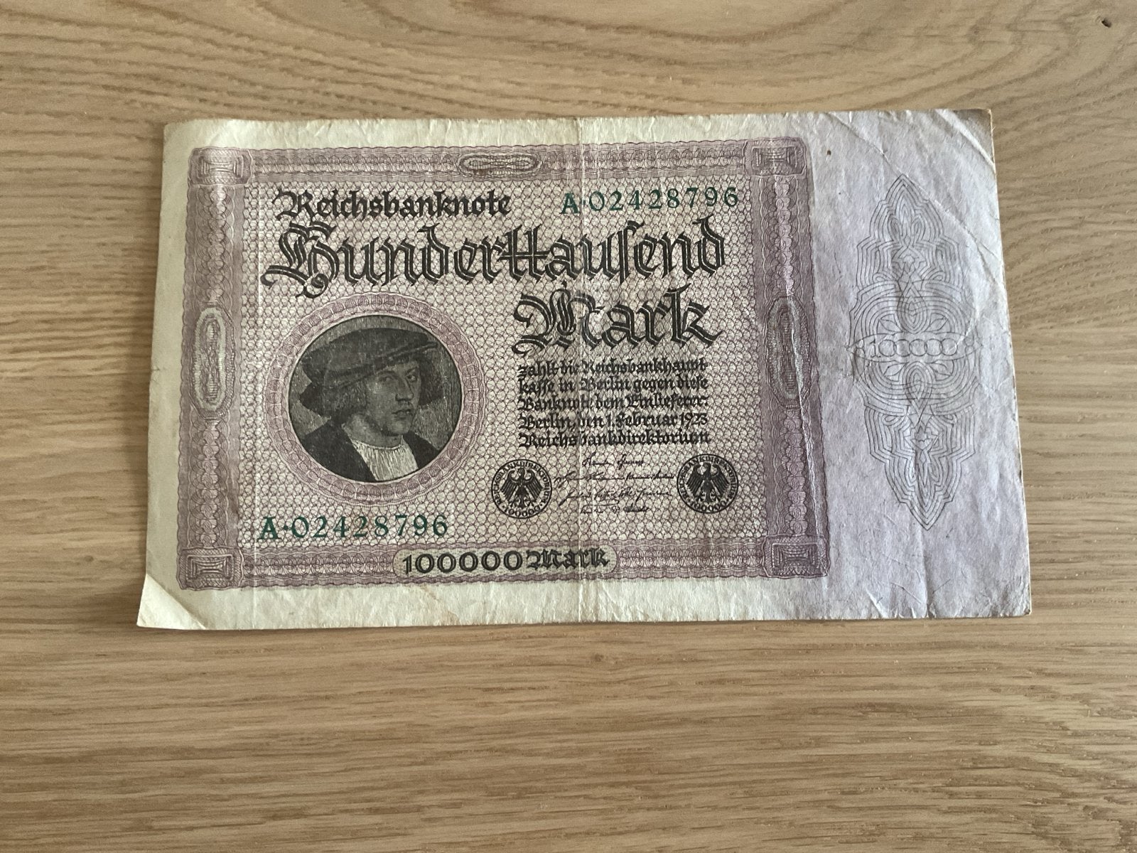 Duitse Reichsbanknote 100.000 Mark (1923), Ophalen of Verzenden, Duitsland, Los biljet