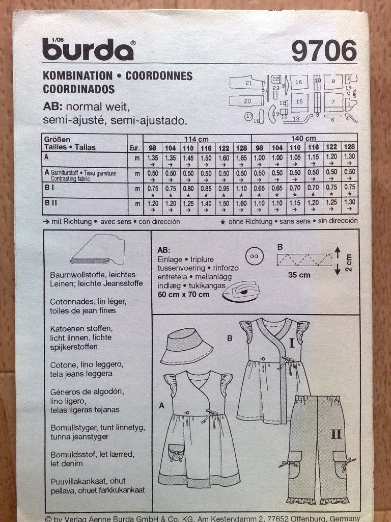 22 x Burda patronen voor kinderen (1)(nieuw), Hobby en Vrije tijd, Kledingpatronen, Verzenden, Zo goed als nieuw, Kind, Burda