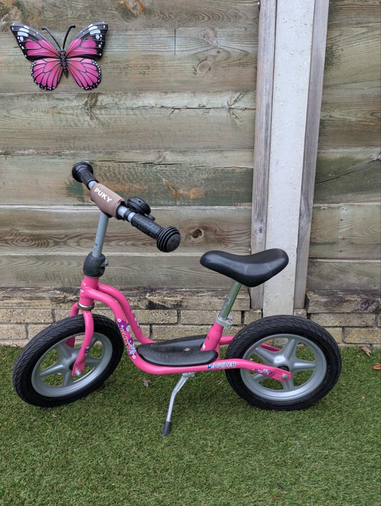 Loopfiets puky roze meisje 12 inch, Ophalen, Loopfiets