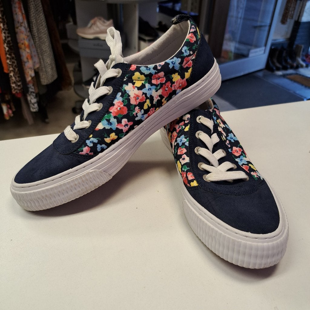 Mustang gympen donkerblauw + gekleurde bloemen 41 nr 48185, Kleding | Dames, Schoenen, Blauw, ., Ophalen of Verzenden, Mustang