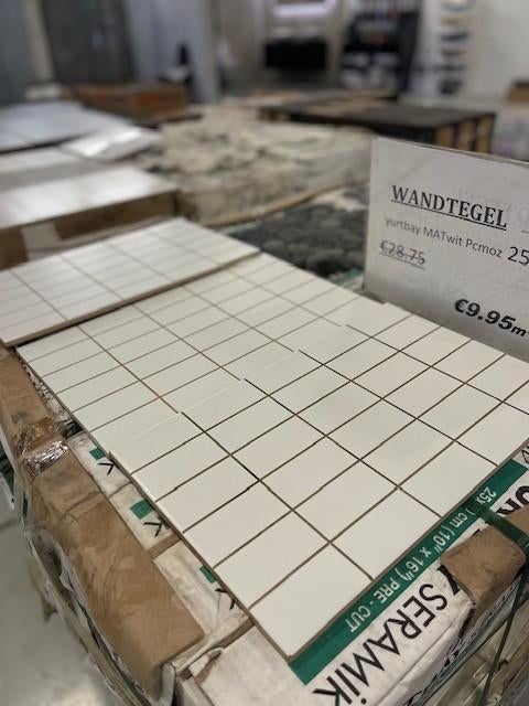 Restpartij! Wandtegel Yurtbay Mat 25x40 nu voor €9,95 per m², Tuin en Terras, Tegels en Klinkers, Nieuw, Overige typen, Keramiek