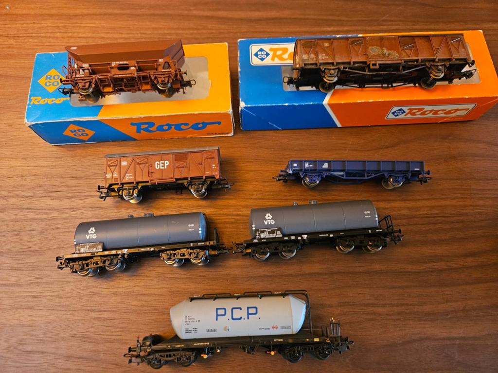 Roco Trix H0 Wagons - Diverse Modellen (6 stuks), Gebruikt, Gelijkstroom, Wagon, Ophalen of Verzenden