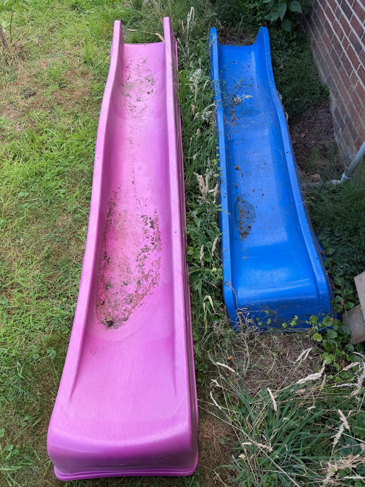Roze en blauwe glijbaan - Gebruikt, Ophalen, Gebruikt, Glijbaan, Aanbouwonderdeel