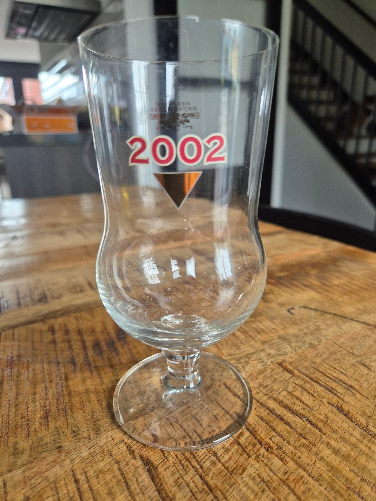 Heineken bierglas jaartal 2002, Verzamelen, Biermerken, Ophalen of Verzenden, Nieuw, Glas of Glazen, Heineken