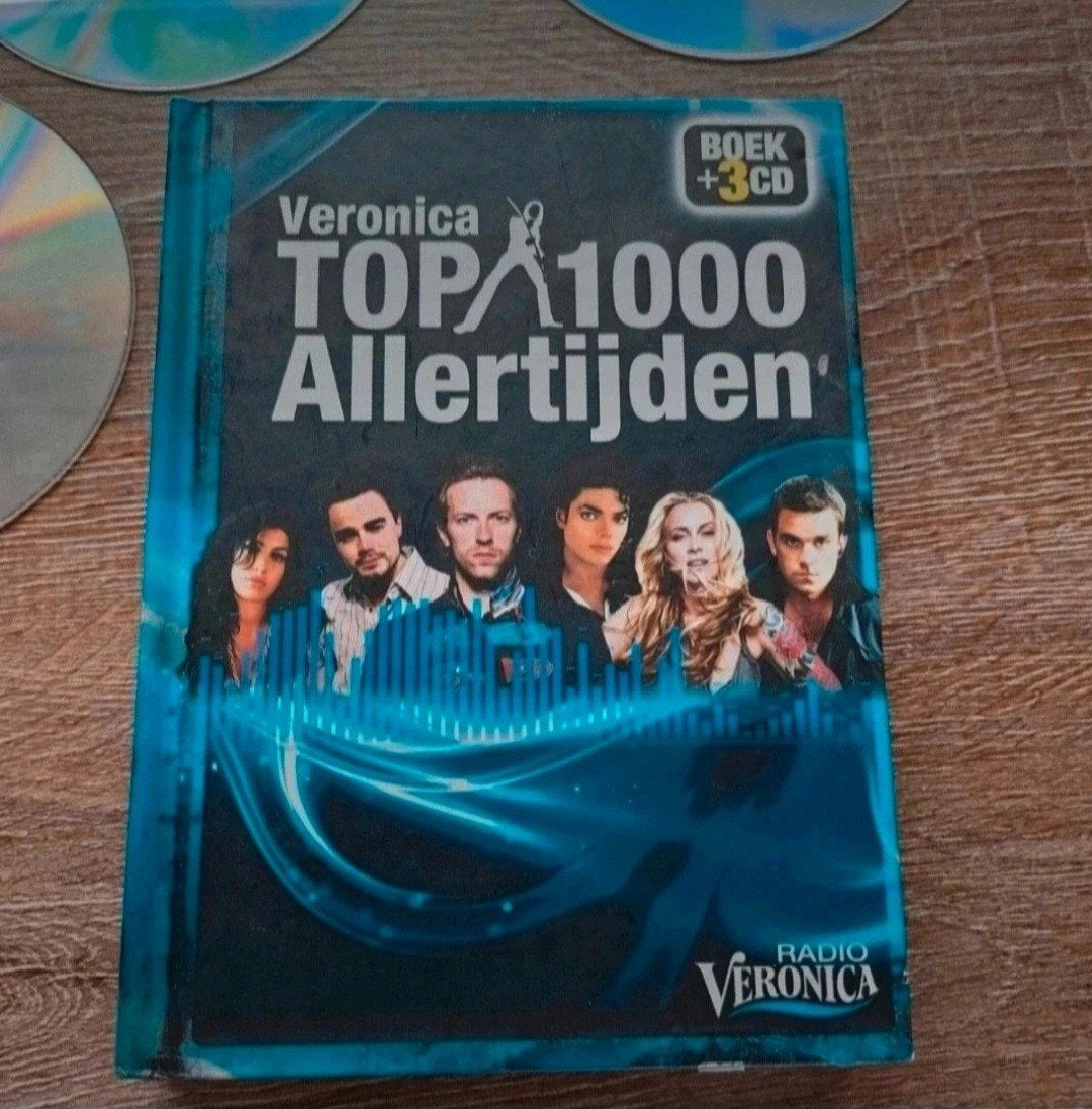 Veronica TOP 1000 Aller Tijden - Boek + 3 CD's, Gebruikt, Pop, Ophalen of Verzenden, Inclusief boekje