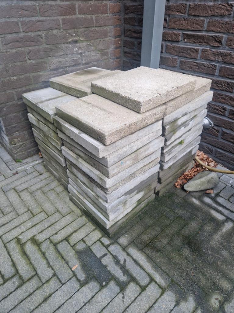 Betonnen terrastegels 30x30 cm, Ophalen, Gebruikt, Minder dan 5 m², Beton