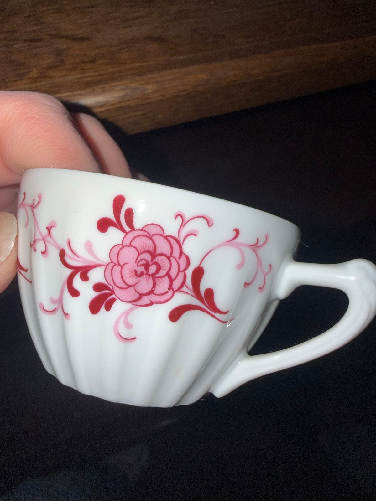 Seltmann Weiden kopjes en schoteltjes met roze bloem, Antiek en Kunst, Antiek | Servies los, Ophalen of Verzenden
