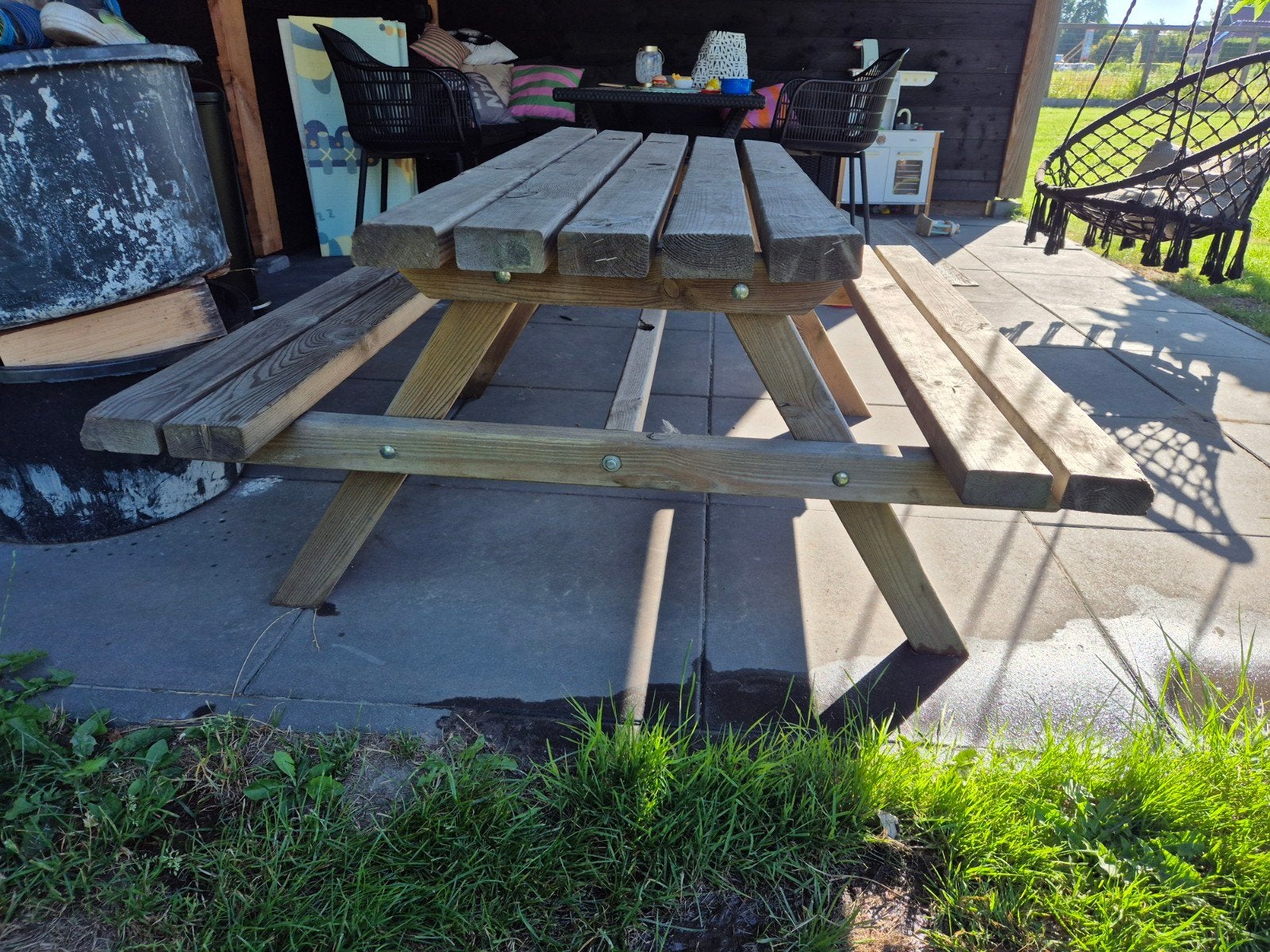 kinder picknick tafel, Ophalen, Gebruikt, Rechthoekig, Hout