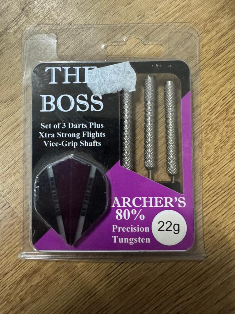 Nieuwe Archer’s The Boss 22g, 80% Tungsten Darts - Ongeopend, Nieuw, Ophalen of Verzenden, Pijlen, .