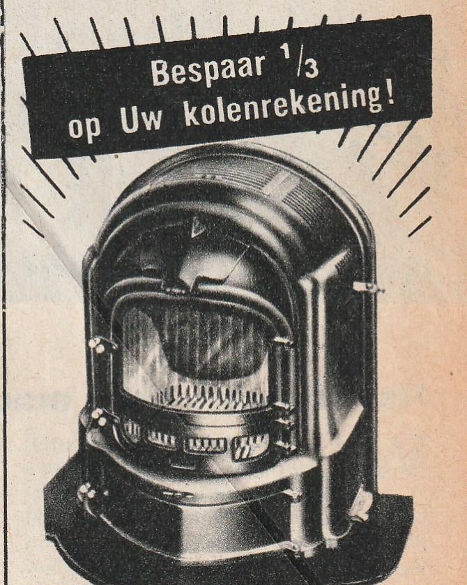 retro reclame 1952 Brandaris kachel brandstofnootjes, Verzamelen, Retro, Verzenden, Overige typen
