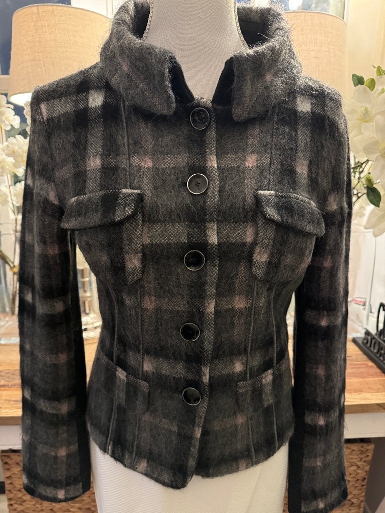 Grijs-Roos jasje Marc Cain, wol/mohair, 38-40/M/nr4, ZGAN., Maat 38/40 (M), Verzenden, Zo goed als nieuw, Jasje