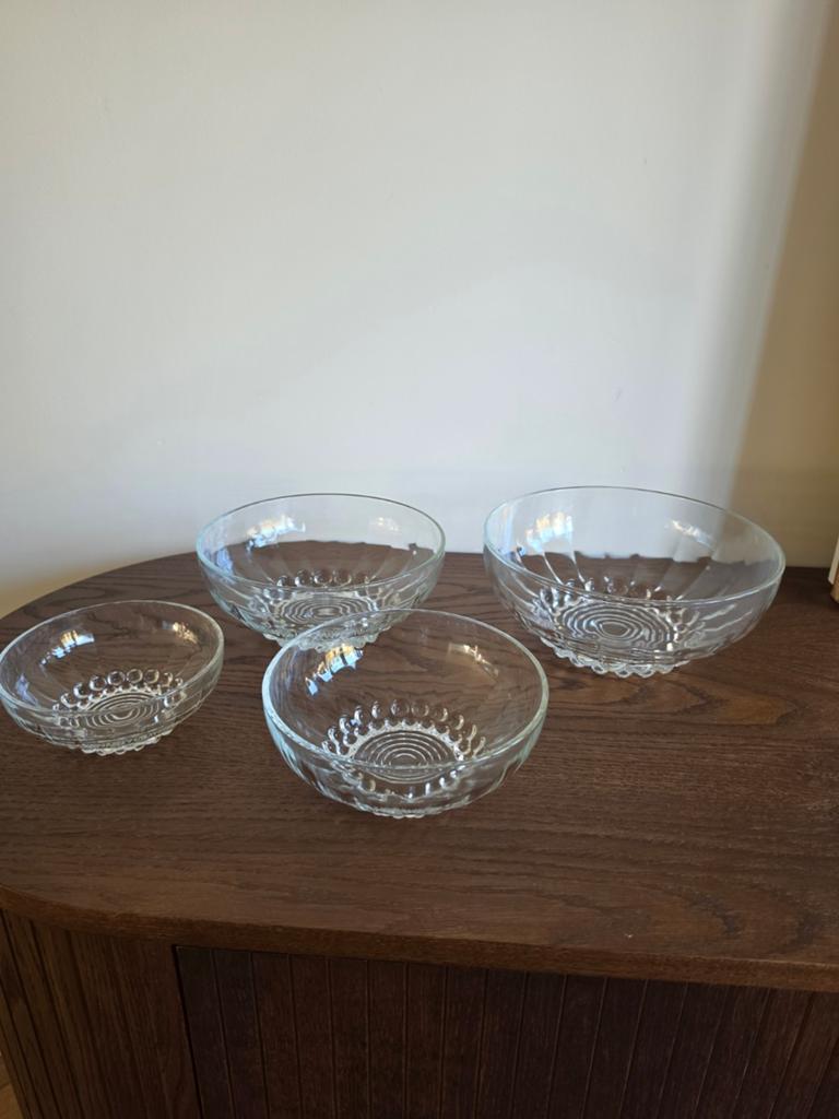 4 stapelbare schalen Reims France vintage, Ophalen of Verzenden