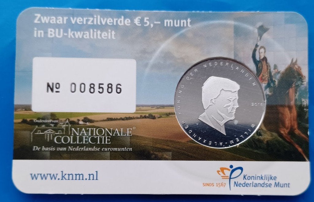 Het Waterloo Vijfje 2015 BU Kwaliteit in Coincard, Verzenden, Koningin Beatrix, Euro's, Setje
