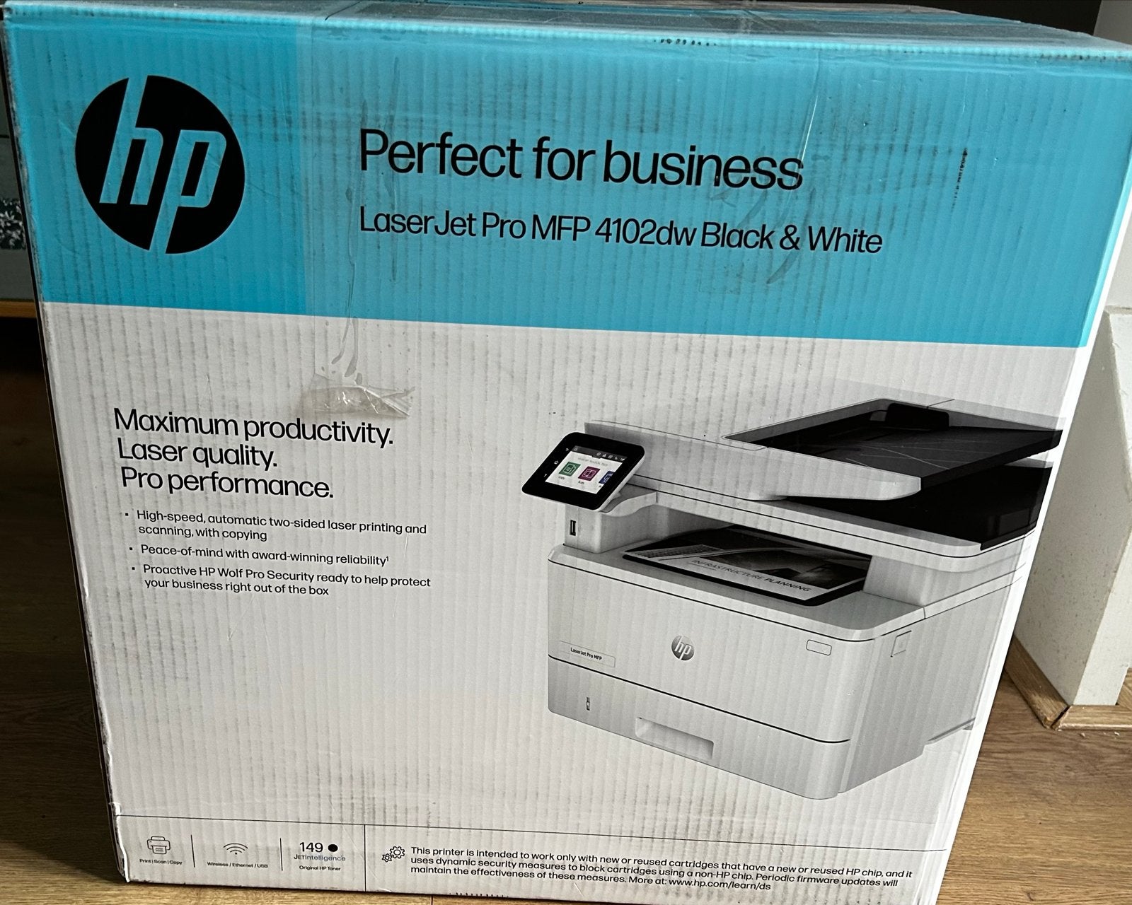 HP LaserJet Pro MFP 4102dw Zwart-wit Laserprinter, Kopieren, All-in-one, Ophalen of Verzenden, Zo goed als nieuw